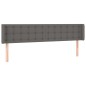 vidaXL Cabecero con LED cuero sintético gris 163x16x78/88 cm vidaXL Cabecero con LED cuero sintético gris 163x16x78/88 cm