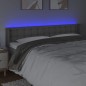 vidaXL Cabecero con LED cuero sintético gris 163x16x78/88 cm vidaXL Cabecero con LED cuero sintético gris 163x16x78/88 cm