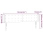 vidaXL Cabecero con LED cuero sintético gris 163x16x78/88 cm vidaXL Cabecero con LED cuero sintético gris 163x16x78/88 cm