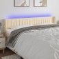 vidaXL Cabecero con LED de tela crema 183x16x78/88 cm vidaXL Cabecero con LED de tela crema 183x16x78/88 cm