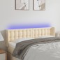vidaXL Cabecero con LED de tela crema 147x16x78/88 cm vidaXL Cabecero con LED de tela crema 147x16x78/88 cm