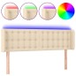 vidaXL Cabecero con LED de tela crema 147x16x78/88 cm vidaXL Cabecero con LED de tela crema 147x16x78/88 cm