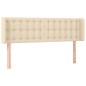 vidaXL Cabecero con LED de tela crema 147x16x78/88 cm vidaXL Cabecero con LED de tela crema 147x16x78/88 cm