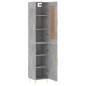 vidaXL Aparador de madera contrachapada gris hormigón 34,5x34x180 cm vidaXL Aparador de madera contrachapada gris hormigón 34,5x34x180 cm