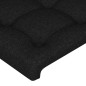 vidaXL Cabecero con LED de tela negro 183x16x78/88 cm