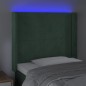 vidaXL Cabecero con LED de terciopelo verde oscuro 93x16x118/128 cm vidaXL Cabecero con LED de terciopelo verde oscuro 93x16x118/128 cm