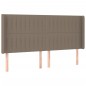 vidaXL Cabecero con LED de tela gris taupe 163x16x118/128 cm vidaXL Cabecero con LED de tela gris taupe 163x16x118/128 cm