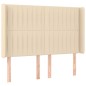 vidaXL Cabecero con LED de tela color crema 147x16x118/128 cm vidaXL Cabecero con LED de tela color crema 147x16x118/128 cm