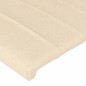 vidaXL Cabecero con LED de tela color crema 147x16x118/128 cm vidaXL Cabecero con LED de tela color crema 147x16x118/128 cm