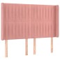 vidaXL Cabecero con LED de terciopelo rosa 147x16x118/128 cm vidaXL Cabecero con LED de terciopelo rosa 147x16x118/128 cm