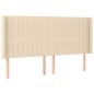 vidaXL Cabecero con LED de tela color crema 183x16x118/128 cm vidaXL Cabecero con LED de tela color crema 183x16x118/128 cm