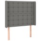 vidaXL Cabecero con LED de tela gris oscuro 83x16x118/128 cm vidaXL Cabecero con LED de tela gris oscuro 83x16x118/128 cm