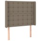 vidaXL Cabecero con LED de tela gris taupe 103x16x118/128 cm vidaXL Cabecero con LED de tela gris taupe 103x16x118/128 cm