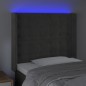 vidaXL Cabecero con LED de terciopelo gris oscuro 93x16x118/128 cm vidaXL Cabecero con LED de terciopelo gris oscuro 93x16x118/128 cm