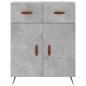 vidaXL Aparador alto madera contrachapada gris hormigón 69,5x34x180 cm vidaXL Aparador alto madera contrachapada gris hormigón 69,5x34x180 cm