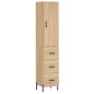 vidaXL Aparador de madera contrachapada roble Sonoma 34,5x34x180 cm
