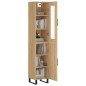 vidaXL Aparador de madera contrachapada roble Sonoma 34,5x34x180 cm vidaXL Aparador de madera contrachapada roble Sonoma 34,5x34x180 cm