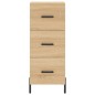 vidaXL Aparador de madera contrachapada roble Sonoma 34,5x34x180 cm