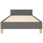 vidaXL Estructura de cama con cabecero de tela gris oscuro 80x200 cm vidaXL Estructura de cama con cabecero de tela gris oscuro 80x200 cm