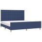 vidaXL Estructura de cama con cabecero de tela azul 160x200 cm