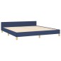 vidaXL Estructura de cama con cabecero de tela azul 160x200 cm