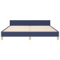 vidaXL Estructura de cama con cabecero de tela azul 160x200 cm