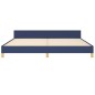 vidaXL Estructura de cama con cabecero de tela azul 200x200 cm