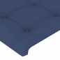 vidaXL Estructura de cama con cabecero de tela azul 200x200 cm