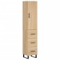 vidaXL Aparador de madera contrachapada roble Sonoma 34,5x34x180 cm vidaXL Aparador de madera contrachapada roble Sonoma 34,5x34x180 cm