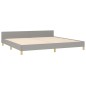 vidaXL Estructura de cama con cabecero de tela gris claro 200x200 cm vidaXL Estructura de cama con cabecero de tela gris claro 200x200 cm
