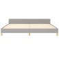 vidaXL Estructura de cama con cabecero de tela gris claro 200x200 cm vidaXL Estructura de cama con cabecero de tela gris claro 200x200 cm