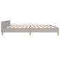 vidaXL Estructura de cama con cabecero de tela gris claro 200x200 cm vidaXL Estructura de cama con cabecero de tela gris claro 200x200 cm