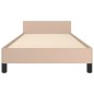vidaXL Estructura de cama cabecero cuero sintético capuchino 80x200cm vidaXL Estructura de cama cabecero cuero sintético capuchino 80x200cm