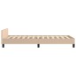 vidaXL Estructura de cama cabecero cuero sintético capuchino 80x200cm vidaXL Estructura de cama cabecero cuero sintético capuchino 80x200cm