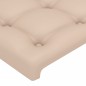 vidaXL Estructura de cama cabecero cuero sintético capuchino 80x200cm vidaXL Estructura de cama cabecero cuero sintético capuchino 80x200cm