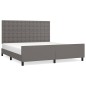 vidaXL Estructura de cama con cabecero cuero sintético gris 180x200cm vidaXL Estructura de cama con cabecero cuero sintético gris 180x200cm