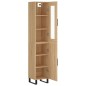 vidaXL Aparador de madera contrachapada roble Sonoma 34,5x34x180 cm vidaXL Aparador de madera contrachapada roble Sonoma 34,5x34x180 cm