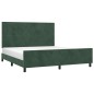 vidaXL Estructura cama con cabecero terciopelo verde oscuro 180x200 cm vidaXL Estructura cama con cabecero terciopelo verde oscuro 180x200 cm