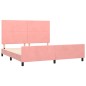 vidaXL Estructura de cama con cabecero de terciopelo rosa 180x200 cm vidaXL Estructura de cama con cabecero de terciopelo rosa 180x200 cm