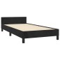 vidaXL Estructura de cama con cabecero de terciopelo negro 90x190 cm vidaXL Estructura de cama con cabecero de terciopelo negro 90x190 cm