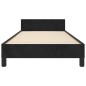 vidaXL Estructura de cama con cabecero de terciopelo negro 90x190 cm vidaXL Estructura de cama con cabecero de terciopelo negro 90x190 cm