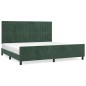 vidaXL Estructura cama con cabecero terciopelo verde oscuro 200x200 cm vidaXL Estructura cama con cabecero terciopelo verde oscuro 200x200 cm