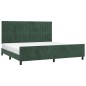 vidaXL Estructura cama con cabecero terciopelo verde oscuro 200x200 cm vidaXL Estructura cama con cabecero terciopelo verde oscuro 200x200 cm