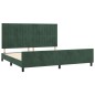 vidaXL Estructura cama con cabecero terciopelo verde oscuro 200x200 cm vidaXL Estructura cama con cabecero terciopelo verde oscuro 200x200 cm