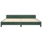 vidaXL Estructura cama con cabecero terciopelo verde oscuro 200x200 cm vidaXL Estructura cama con cabecero terciopelo verde oscuro 200x200 cm