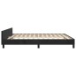 vidaXL Estructura de cama con cabecero de terciopelo negro 160x200 cm vidaXL Estructura de cama con cabecero de terciopelo negro 160x200 cm