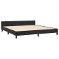 vidaXL Estructura de cama con cabecero de terciopelo negro 180x200 cm vidaXL Estructura de cama con cabecero de terciopelo negro 180x200 cm