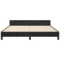 vidaXL Estructura de cama con cabecero de terciopelo negro 180x200 cm vidaXL Estructura de cama con cabecero de terciopelo negro 180x200 cm