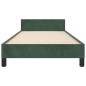 vidaXL Estructura cama con cabecero terciopelo verde oscuro 90x200 cm vidaXL Estructura cama con cabecero terciopelo verde oscuro 90x200 cm