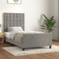 vidaXL Estructura de cama con cabecero terciopelo gris claro 90x200 cm vidaXL Estructura de cama con cabecero terciopelo gris claro 90x200 cm